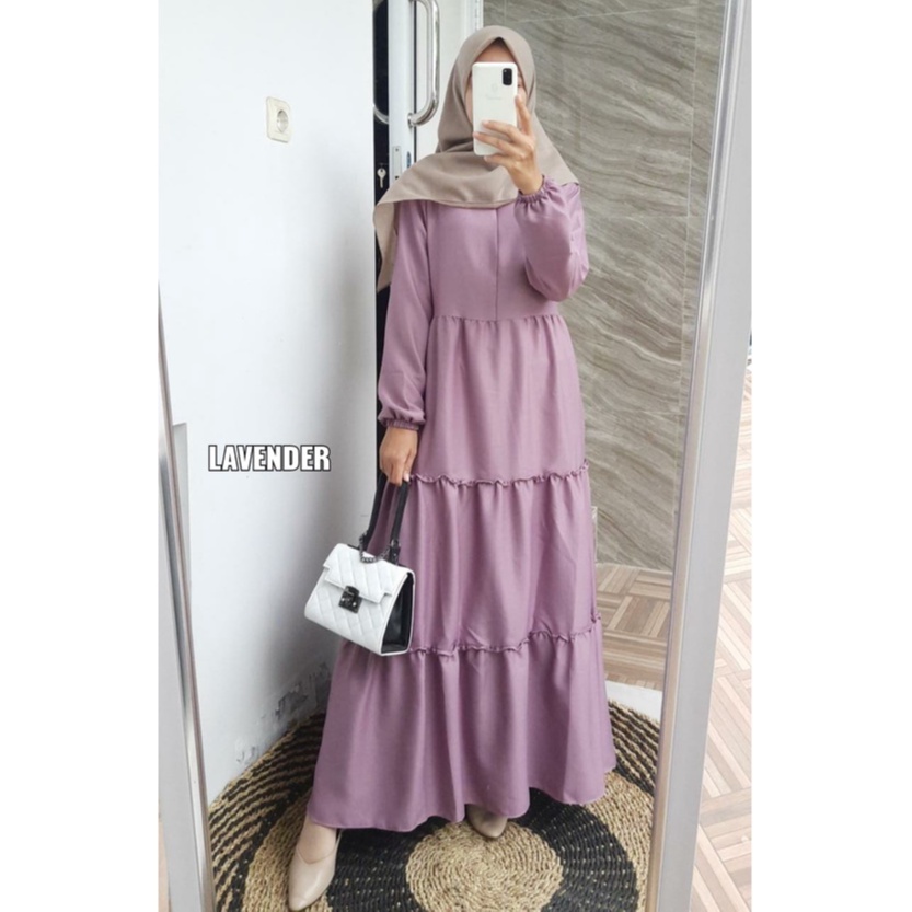 Gamis Susun SERI 2/ Dress Susun Ity Crepe 46 Basicc Susun Rempel