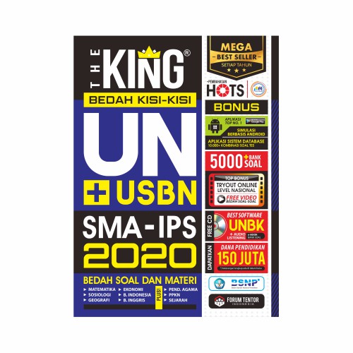 LANGSUNG KIRIM HARI INI ...!!! READY STOCK THE KING BEDAH KISI-KISI UN + USBN SMA IPS 2020-1