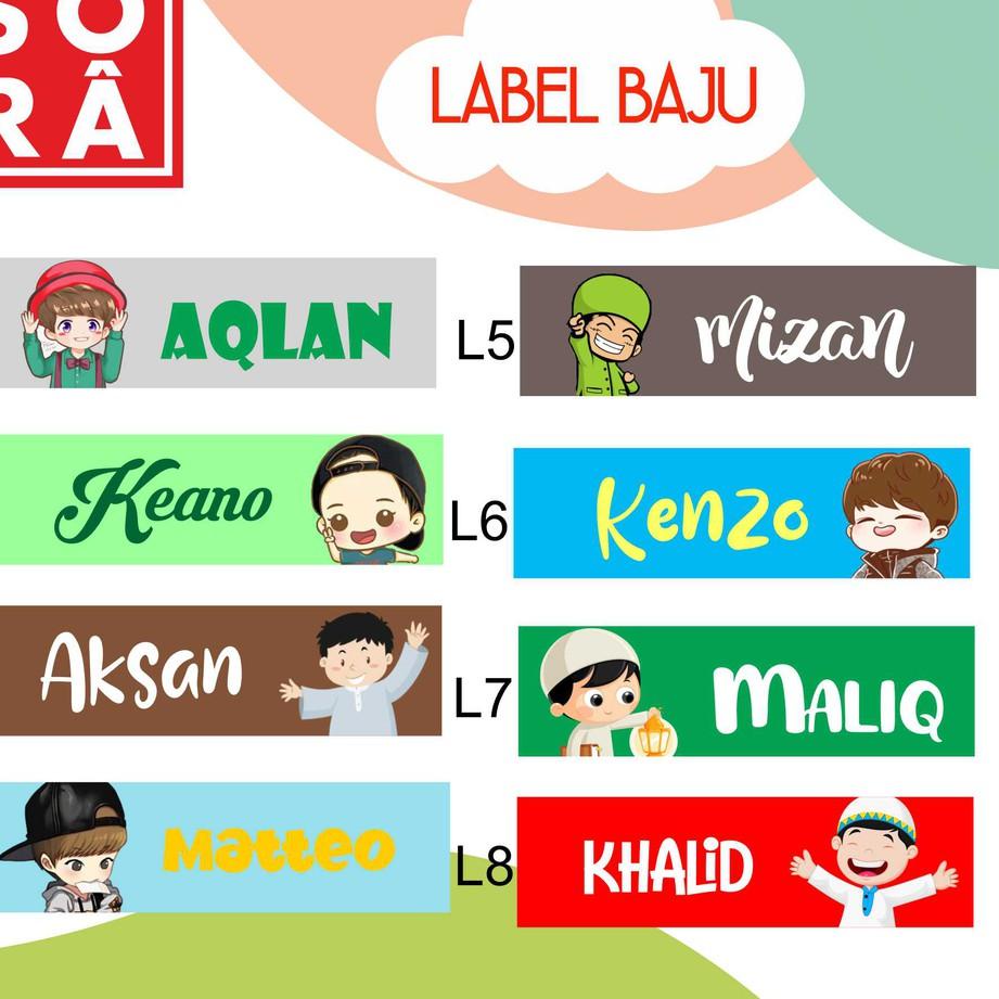 

LABEL BAJU / Label Nama Baju / Label iron on / Label setrika / label ..