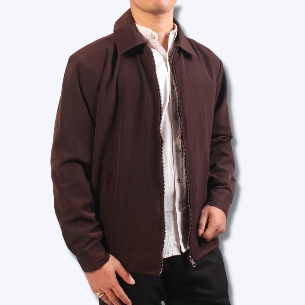 Jaket Kantor Kerah Formal Casual Semi Jas SBY Coklat Jasket Pria Polos Jaket Ustadz Santri