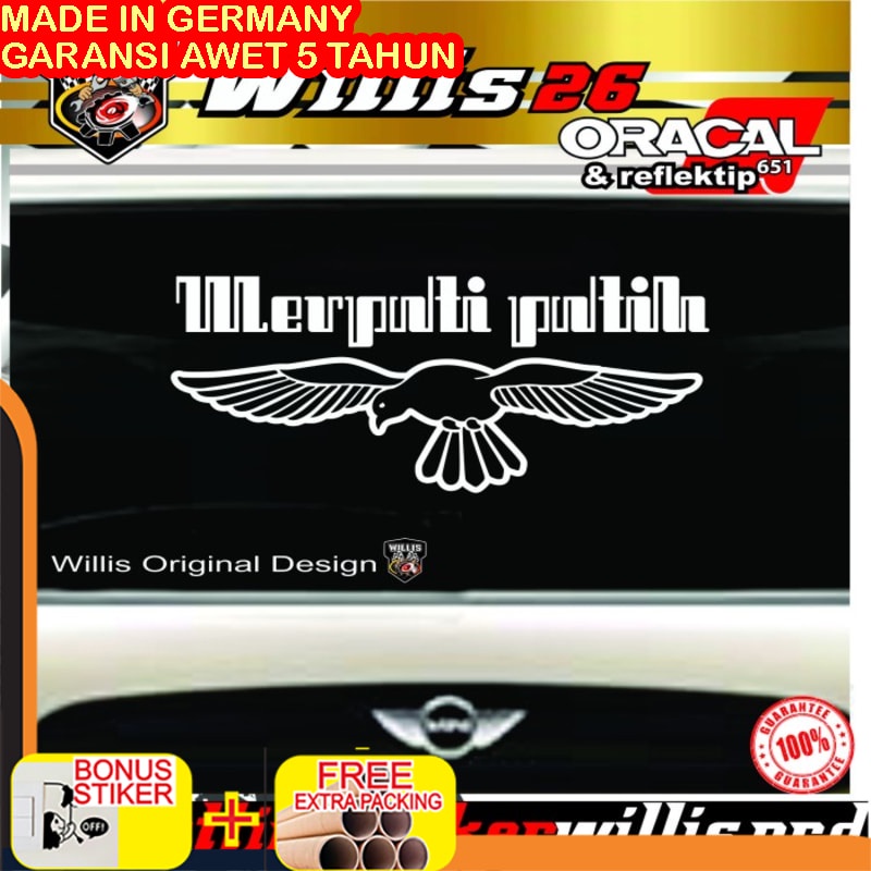 Terlaris Stiker cutting Burung Merpati Putih Sticker kaca mobil Elegan