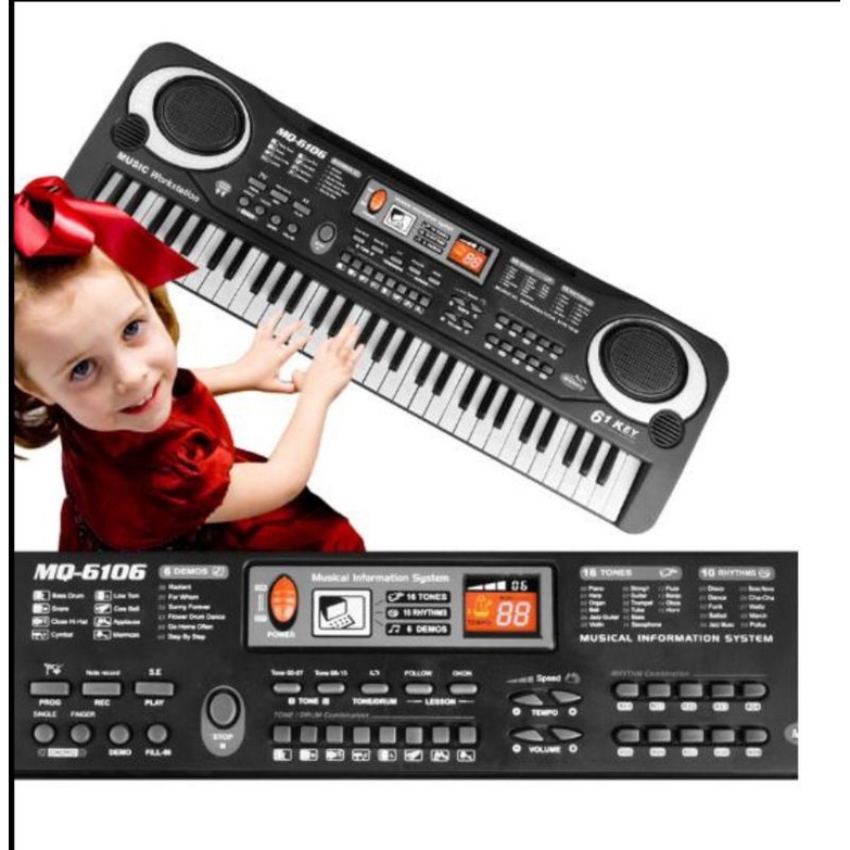 Keyboard Electronic 61 Keys Digital Keyboard Electronic + Microphone / Harga Grosir...!!!