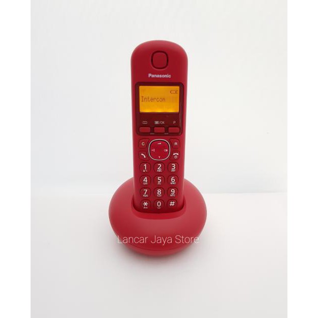 Telepon Wireless / Telepon Rumah Tanpa Kabel Panasonic KX-TGB210 Merah - Merah