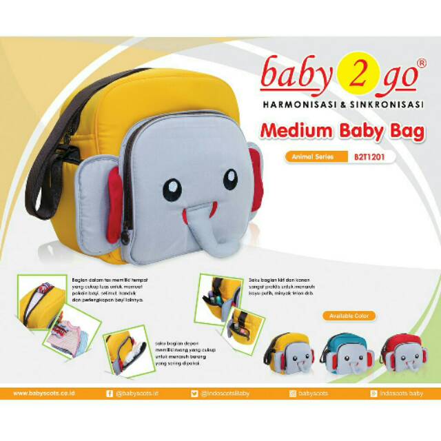 Baby Scots Baby 2 Go Animal Series - Tas Bayi Medium