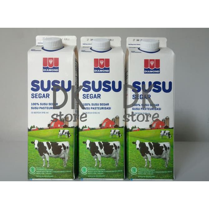 

SPECIAL!! Susu Diamond Fresh Milk Rasa Plain 1 Lt (Kartonan isi 12)