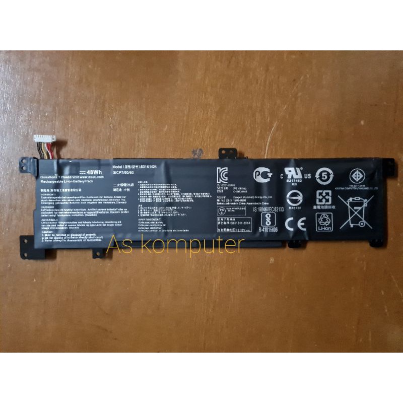 Baterai Batre Laptop Asus K401L K401LB A401L A400U Series B31N1424 Original