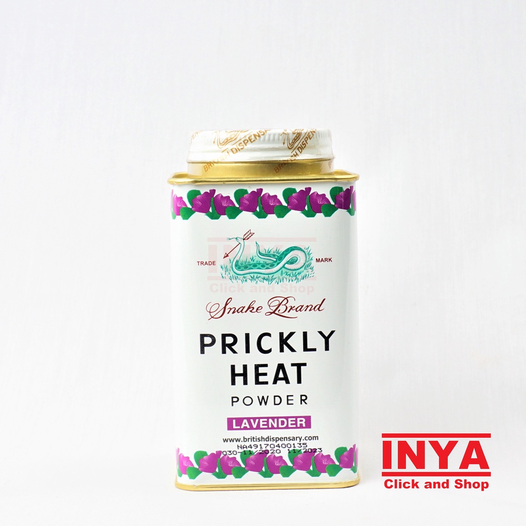 SNAKE BRAND PRICKLY HEAT POWDER LAVENDER 150gr - Bedak Kulit