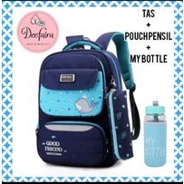 Tas Ransel Sekolah Anak Model Paus Plus My Botol Untuk Anak Paud TK Sd