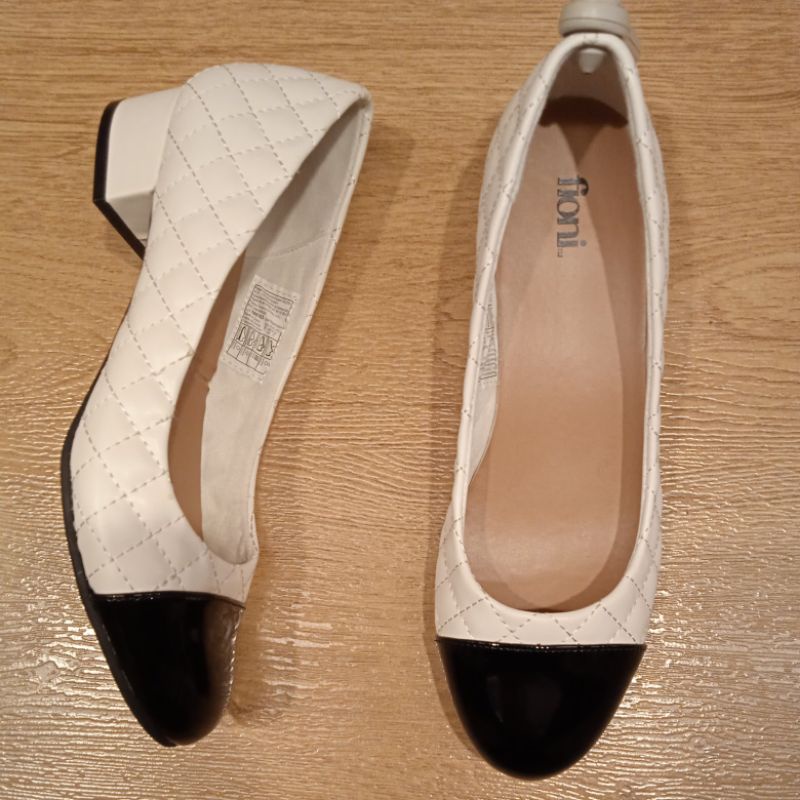 sepatu flat shoes women's fioni hillary white 195103