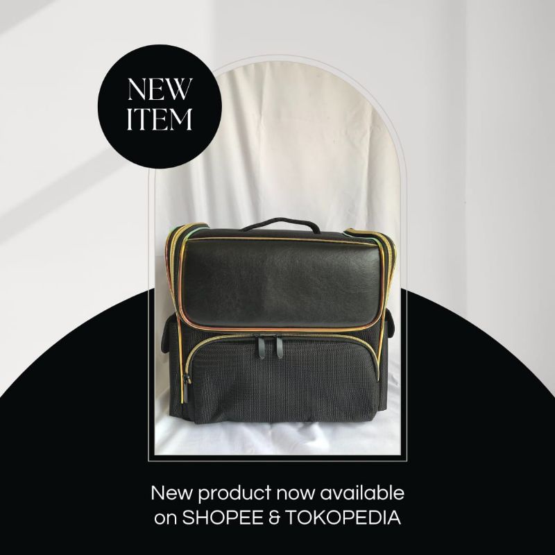Cosmetic Bag Black Tas Premium Nail Art Tas Makeup Tas Home Service