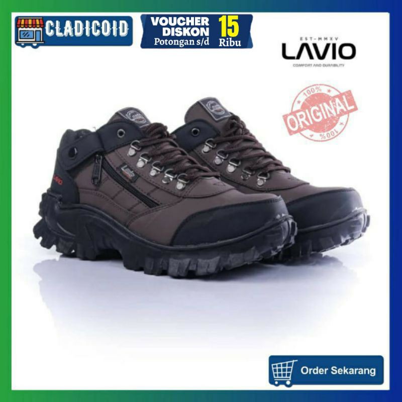 LAVIO E95 Sepatu Safety Ujung Besi High Quality Premium Boot Gunung Kerja Lapangan Outdoor Touring Hiking