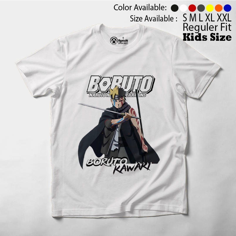 Baju Kaos Atasan Anak Laki-laki Distro Anime Boruto Naruto Next Generations - Boruto X Kawaki