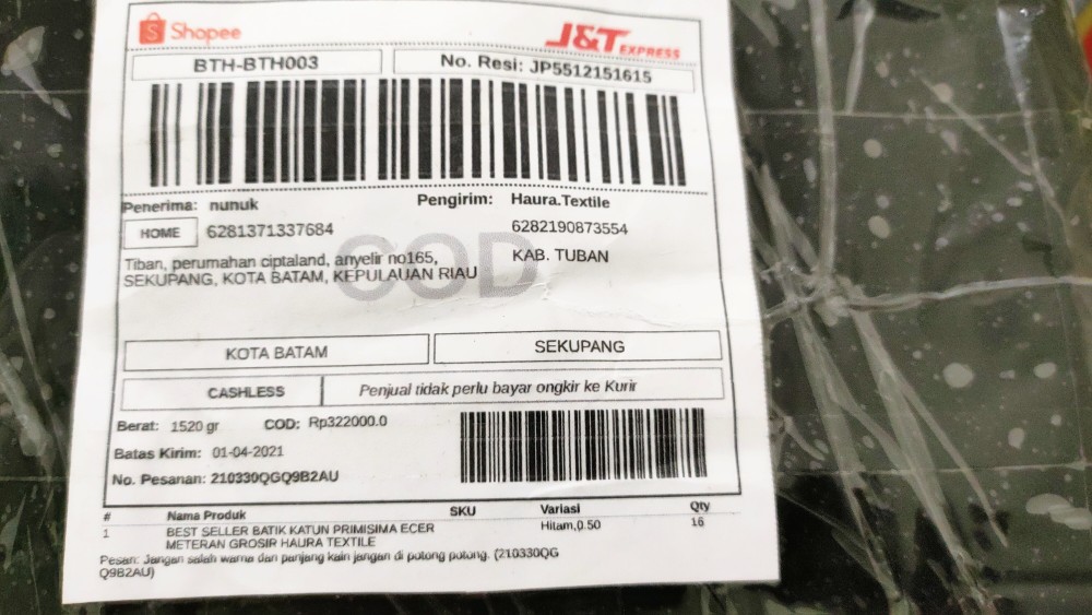 Best Seller Batik Katun Primisima Ecer Meteran Grosir Haura Textile