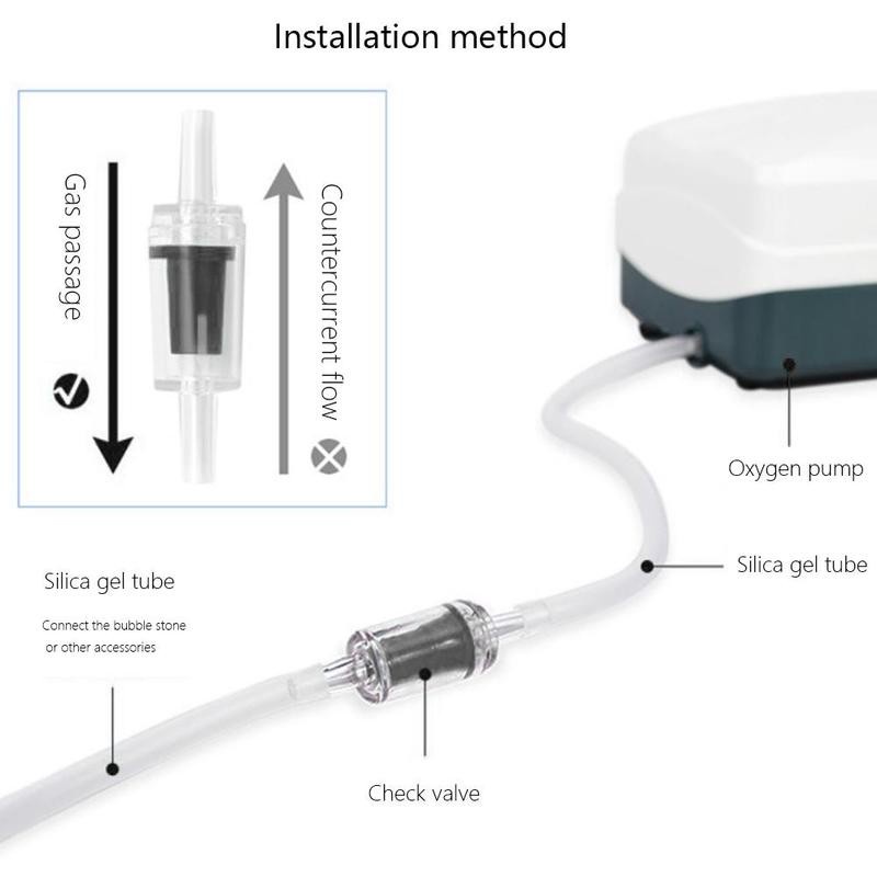 VALVE CHECK Aerator Aquarium Gelembung Udara 1 Arah Penahan Arus Balik