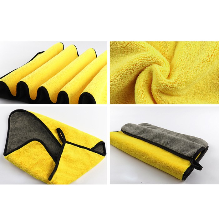 Kain Lap Microfiber Detailing 2 Sisi Kuning Halus Tebal Uk. 30 x 30 cm