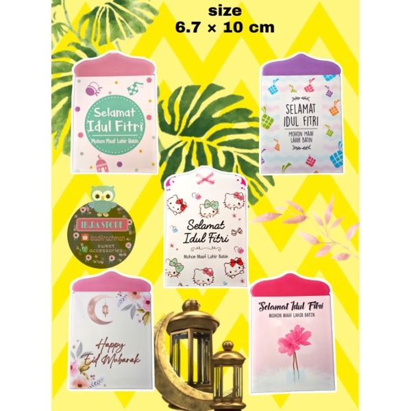 

Amplop lebaran karakter isi 10 angpao lebaran shabby