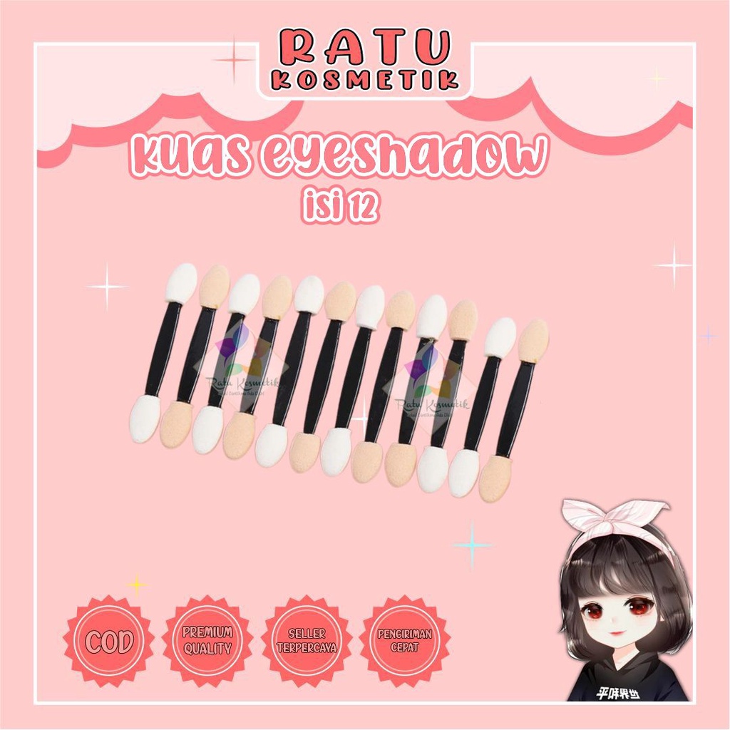 ❤ RATU ❤ Kuas Set Isi 5 Make Up Murah Mei Hong Da | Brush Sponge Spon Eyeshadow isi 12