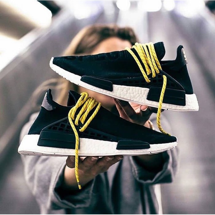 Adidas Nmd Human Race Black Yellow Premium Original / sneakers