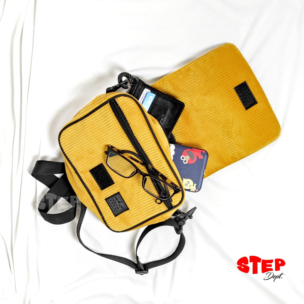 Tas Selempang Bergen Mustard Yellow - Slingbag Corduroy - Tas Step Dept.