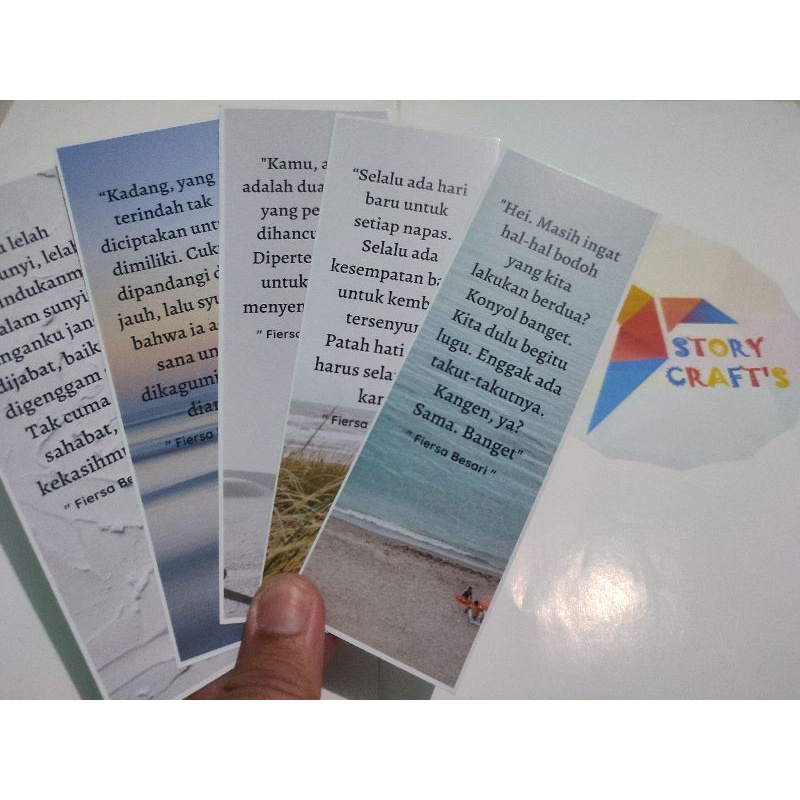 

Pembatas Buku Quote Fiersa Besari Edisi 1 Bahan Art Paper
