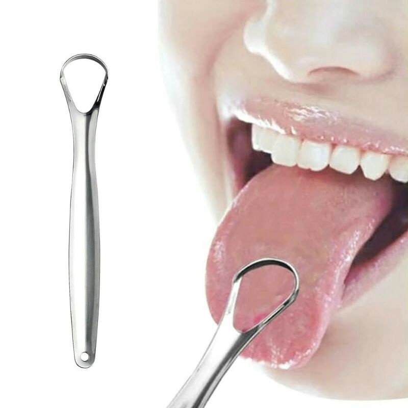 Pembersih Lidah Tongue Oral Scraper Cleaner FourSoft Lso134 Silver