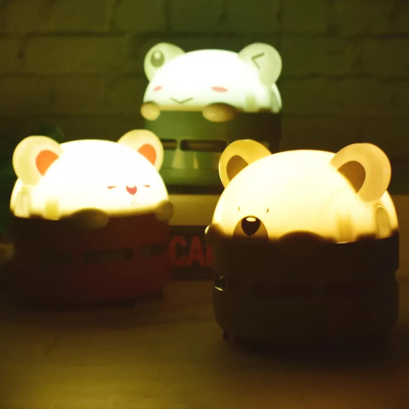 Vacuum Mini Kartun Imut USB Pengisi Daya Dengan Lampu Penyedot Debu