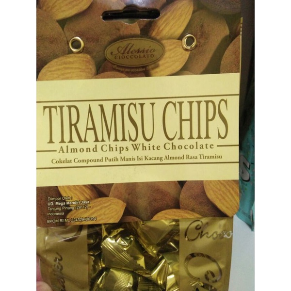 Jual Coklat Alessio Tiramisu Chipsalmond Chipstiramisu Almond Dark Indonesiashopee Indonesia 7487