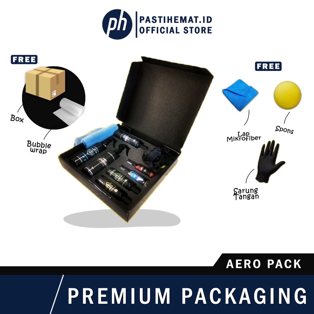 (BONUS BANYAK) Paket Terlengkap AERO PACK PREMIUM Perawatan Interior dan Eksterior Mobil Motor