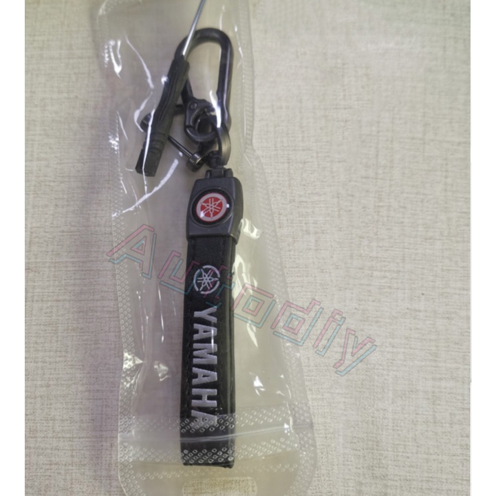 Gantungan Kunci Kulit Mobil Motor Yamaha Honda Fashion Creative Logo Keychain Logo Mobil Liontin Logam