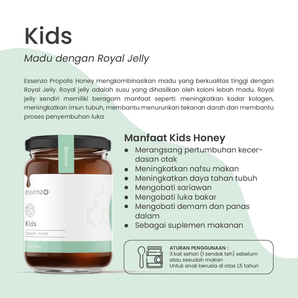 

Essenzo Kids Madu Meningkatkan nafsu makan