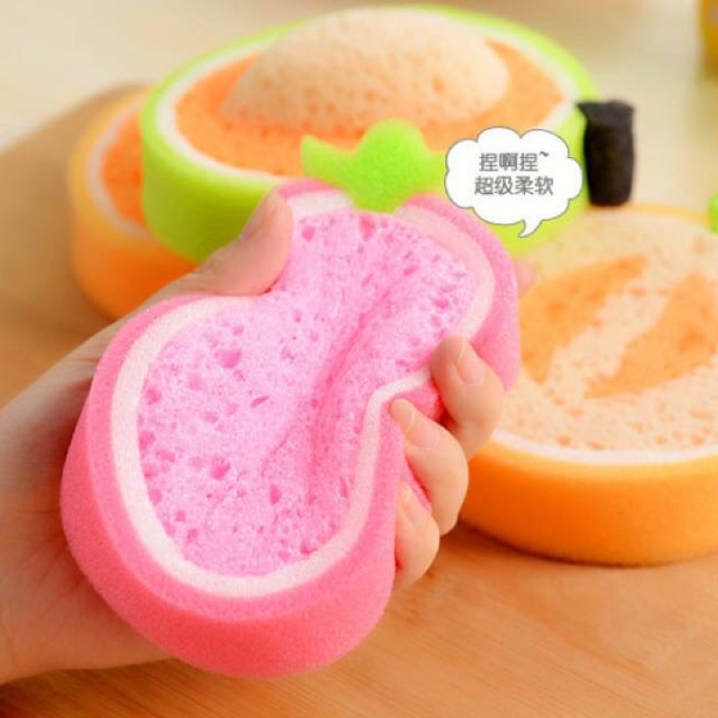 IMURA | Cuci Piring Dapur Model Buah Sponge Gelas Cangkir Sepon Mandi