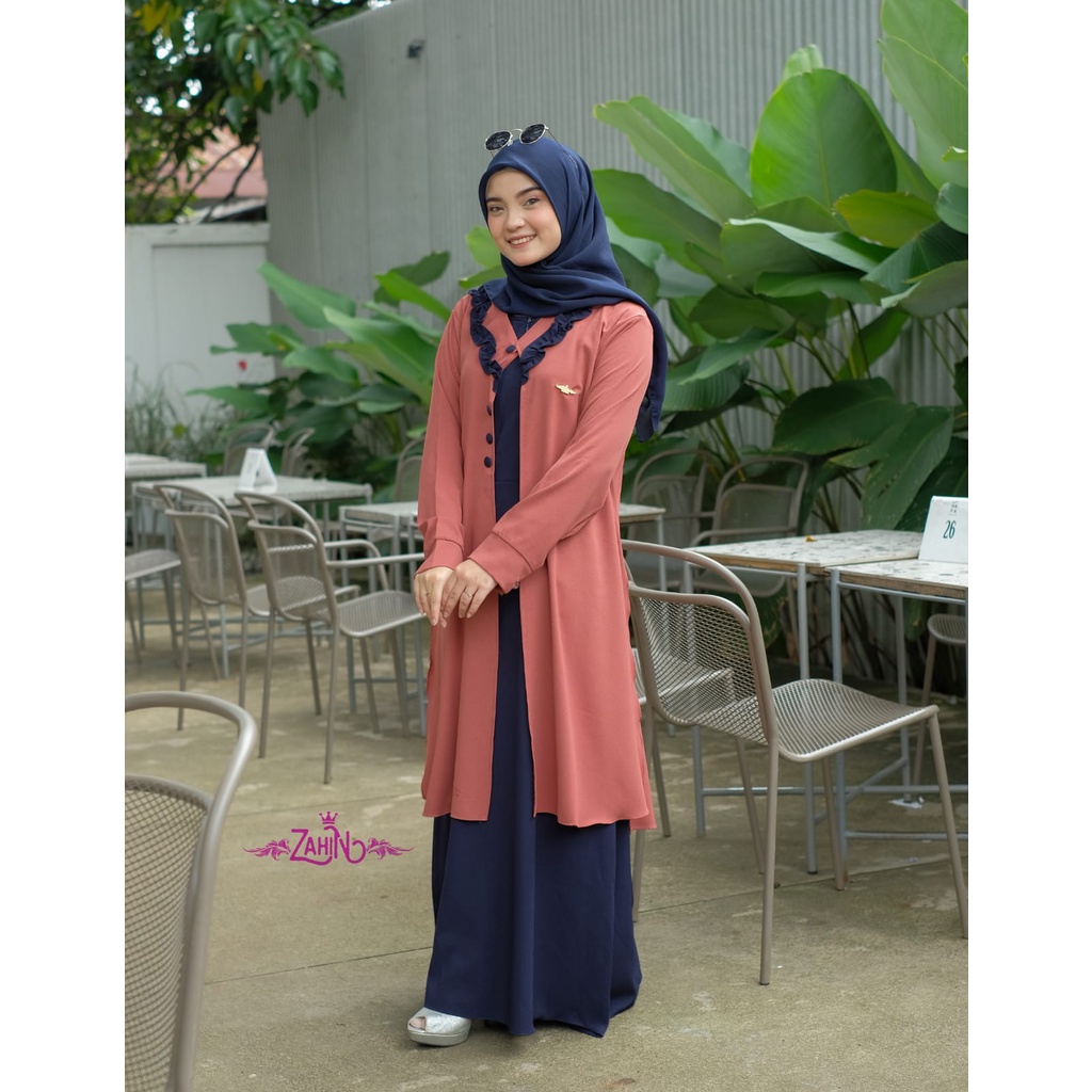 Dress set rompi outher ANINDYA dan KADIRA original ZAHIN terbaru itycrepe 2in1 blezer blazer baju kerja wanita itycrepe