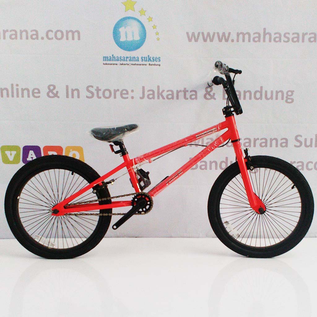 Bandung 20in Pacific Black Out Freestyle Sepeda BMX Stem dengan Rotor RED