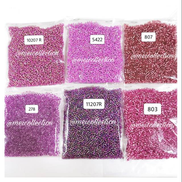 Payet MGB jepang pasiran dan bambu patah pink ungu maroon fuchsia bata special colour