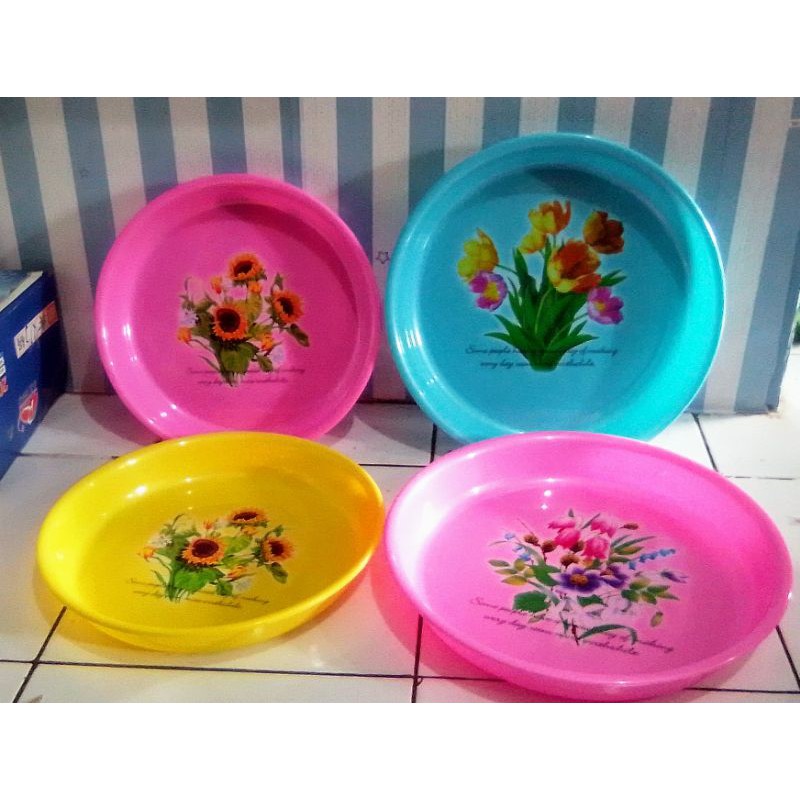 Nampan Plastik Original Calista Loyang Bulat Plastik