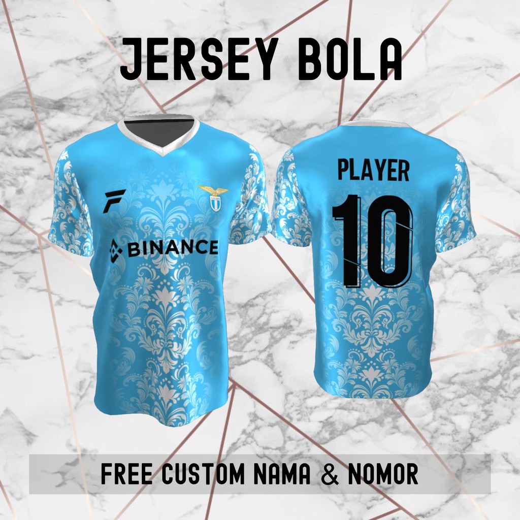 Jersey Batik Lazio Klub Bola Baju Kaos Custom Nama dan Nomor Punggung - 403