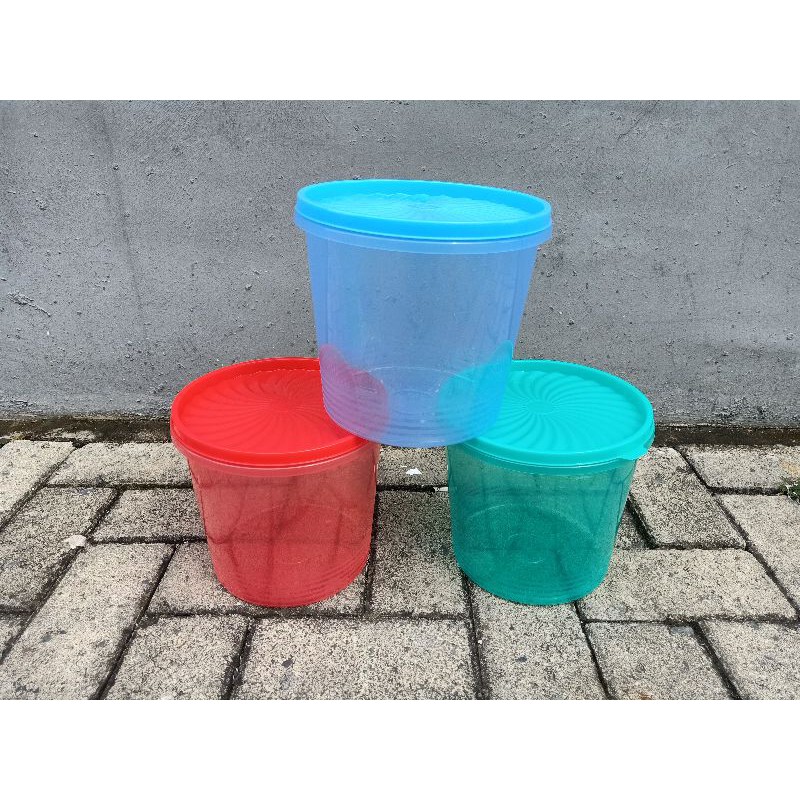 Toples Bulat Stoples Kerupuk 5 Liter Twinpan Warna Warni