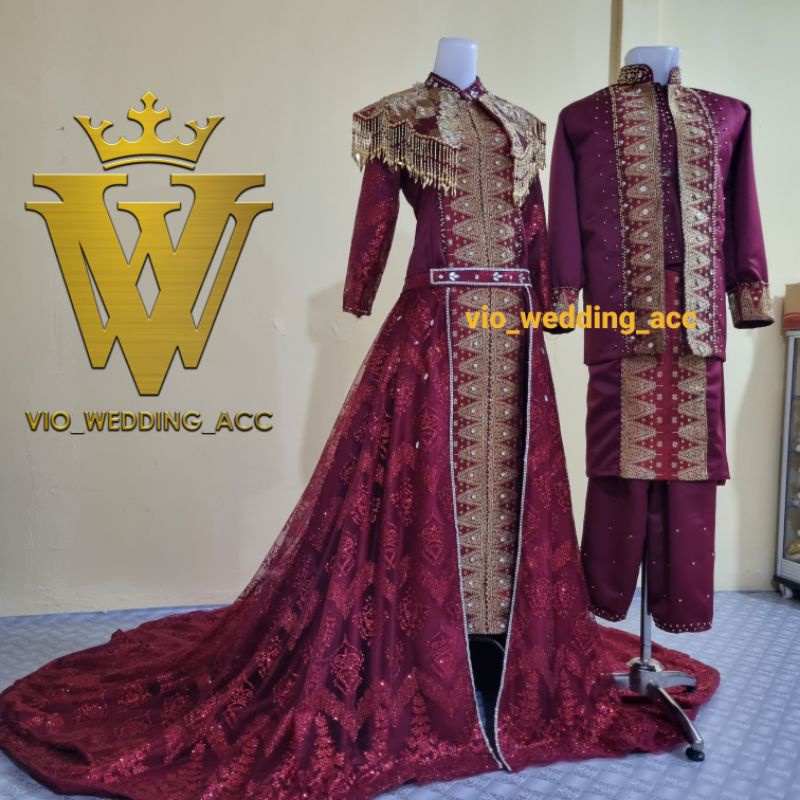 Baju pengantin palembang modern+teratai