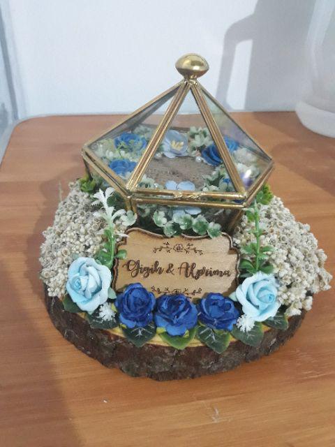 Tempat Cincin /terarrium Ringbox /ringbearer/ Tempat Maskawin/tempat Cincin Rustic /terarrium Rustic