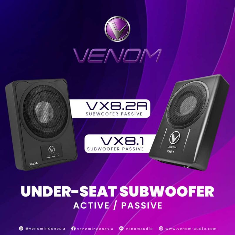 Subwoofer Kolong Venom Pasif VX8.1 8inch