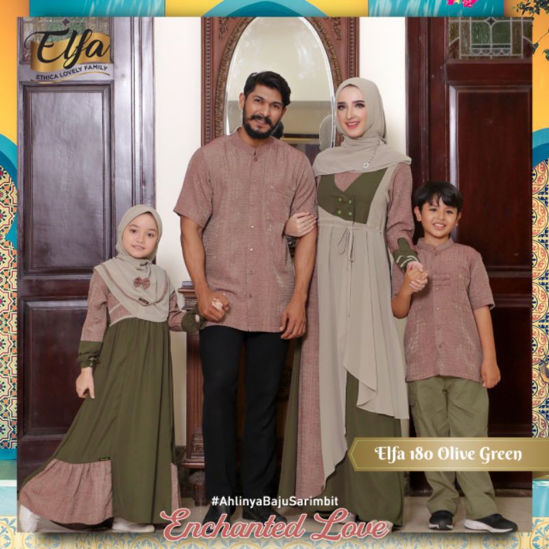 SARIMBIT ETHICA ELFA 180 OLIVE GREEN (KAHFI 156, KAHFI KIDS 116, KAGUMI 195, KAGUMI KIDS 82)