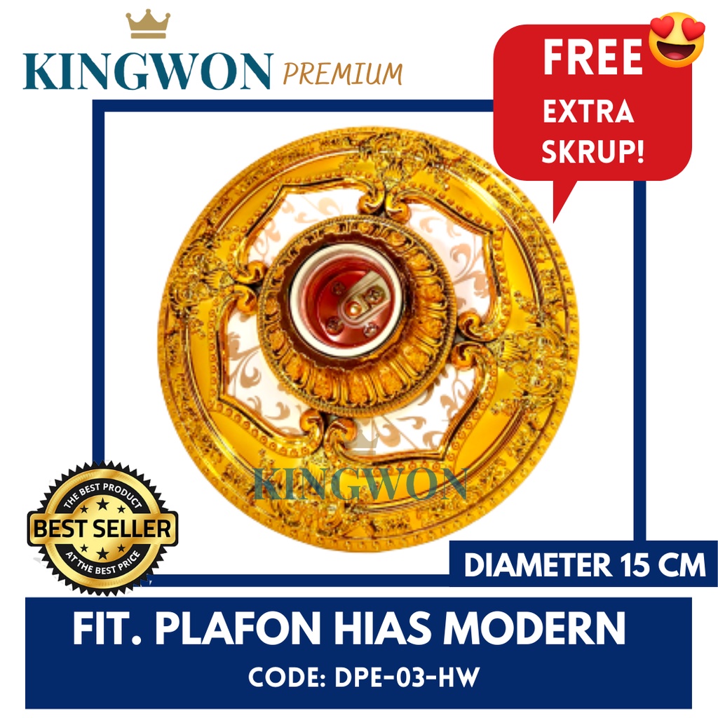 FITTING LAMPU PLAFON HIAS MODERN DPE-03-HW KINGWON