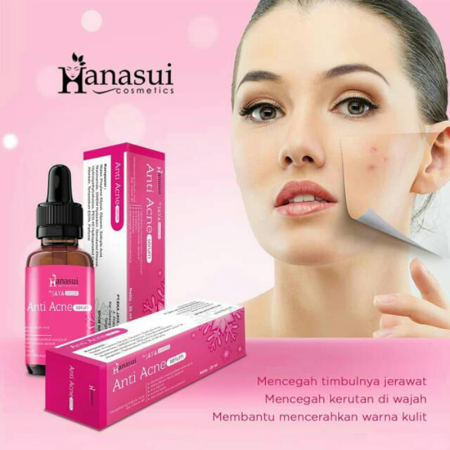 [PINK] SERUM ANTI ACNE HANASUI BPOM BY PT. JAYA MANDIRI