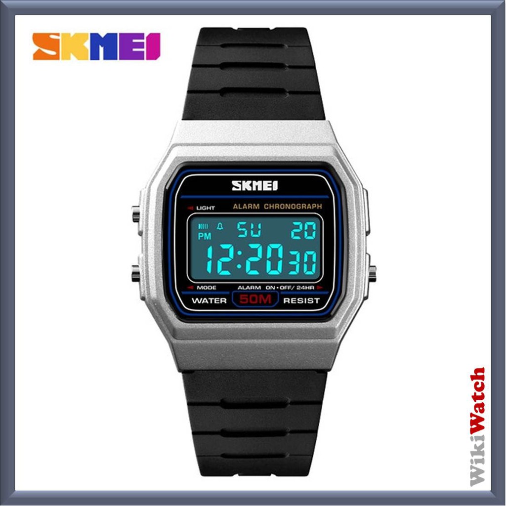 SKMEI - Jam Tangan Digital Wanita SKMEI 1412 - 50M Waterproof - Silver