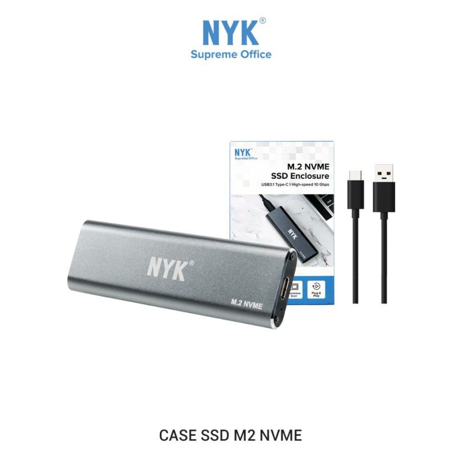 USB 3.1 to M.2 NVME SSD Enclosure - Casing M2 NVME Type C 3.1 - NYK