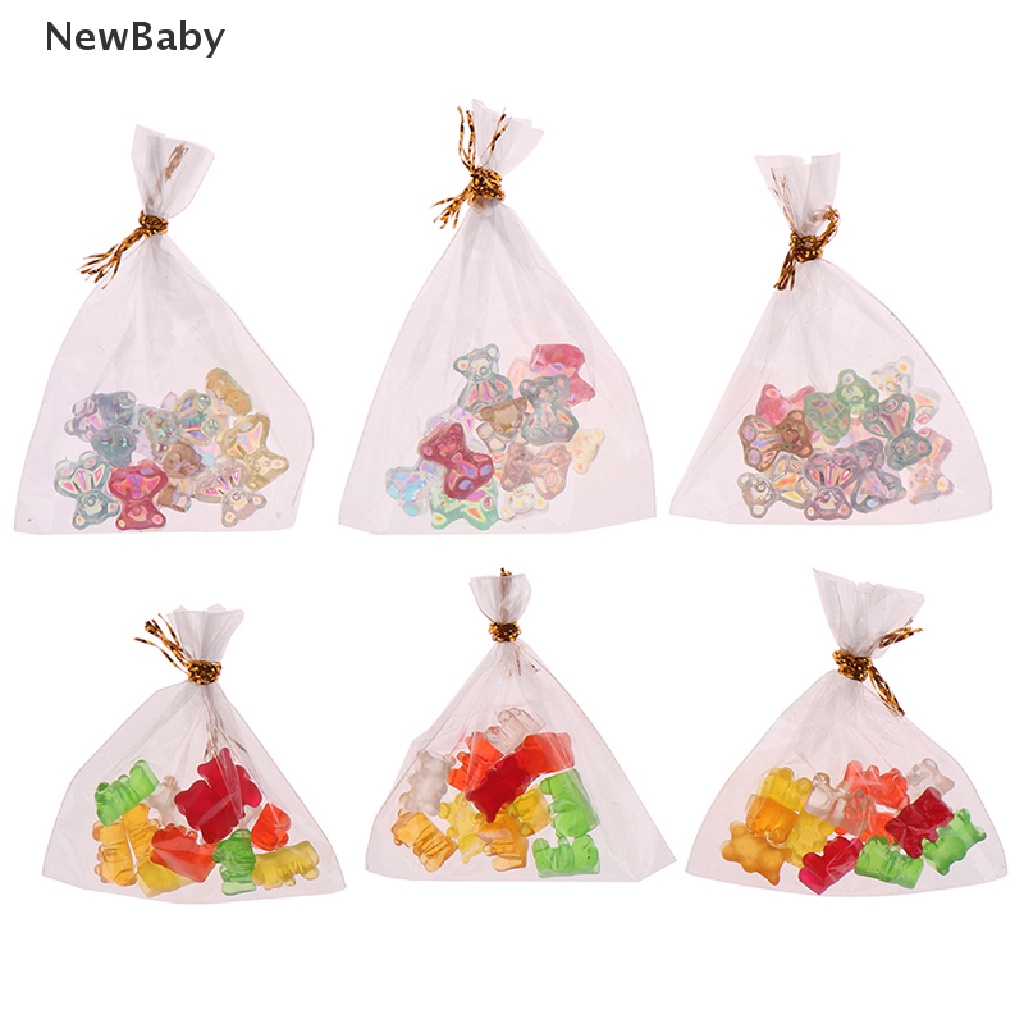 Newbaby 12Pcs / Set Mainan Miniatur Permen / Dessert / Gula Untuk Aksesoris Rumah Boneka 1: 12