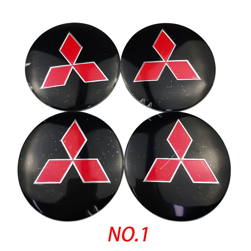 4pcs Stiker Emblem Badge Logo Night Knight 56mm Untuk Velg Hub Mobil Mitsubishi Ralliart