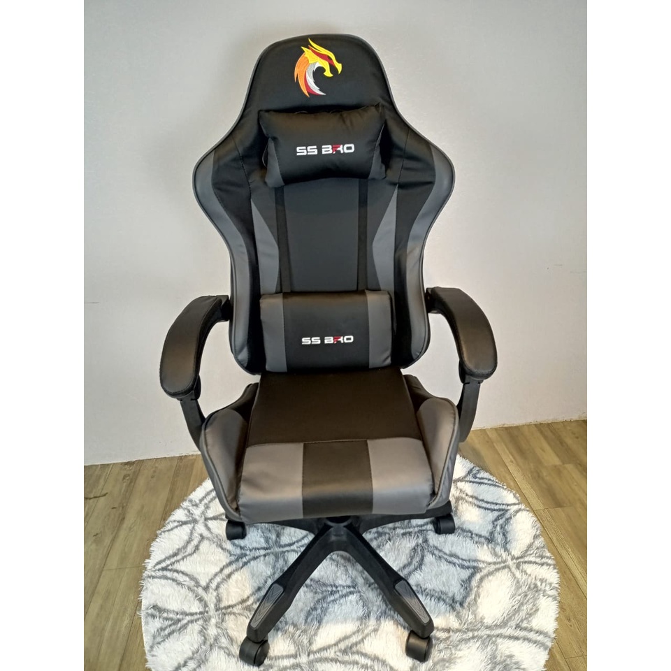 Kursi Gaming Bangku Gaming Gaming Chair Kursi Kerja Kursi Kantor Terlaris-343 Grey