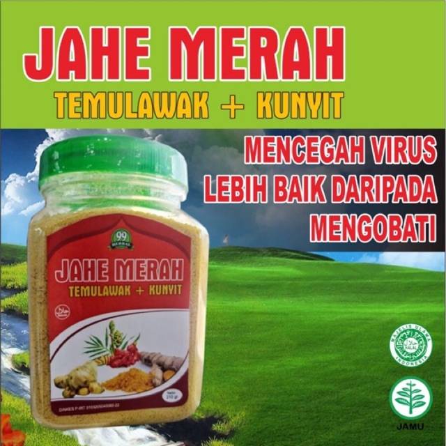

Jahe merah, temulawak + kunyit