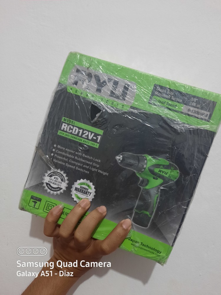 Ryu Cordless Drill Rcd 12-1/ Ryu Mesin Bor Cas 12v